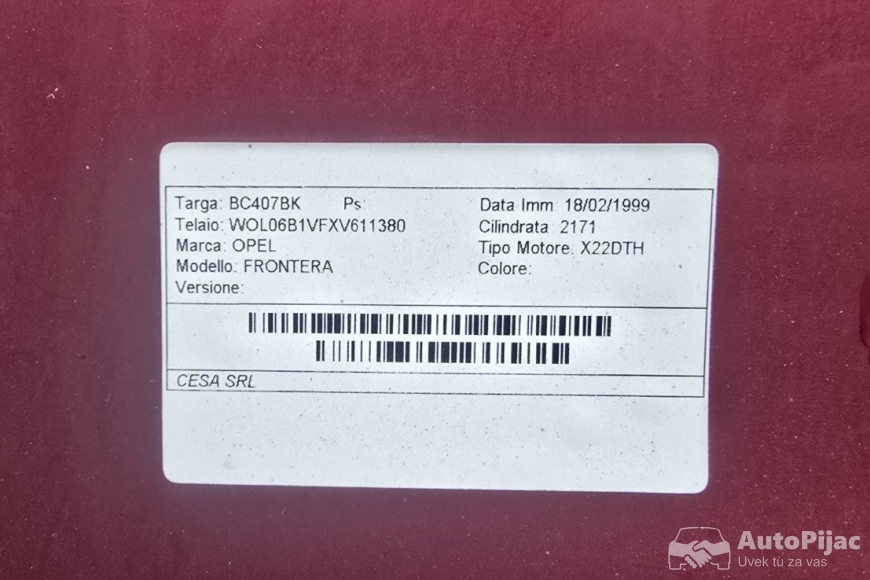 Opel Frontera B – Polovni delovi polovni automobili